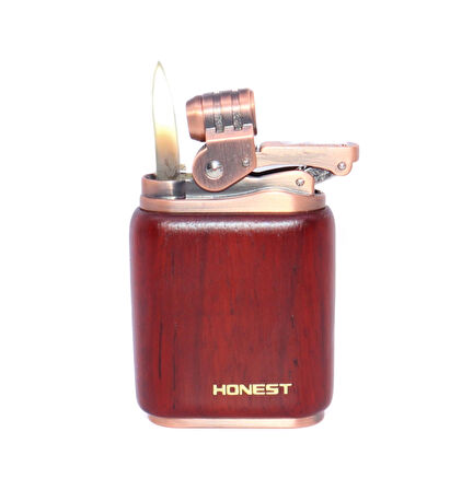 Honest Benzinli Çakmak Soft Flame - Rustic Bronz 