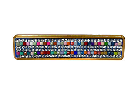 Suni Elmas Süslü Şarj Edilebilir Elektronik Usb Çakmak Model 1