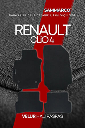 Renault Clio 4 2012-2019 Halı Paspas Velur Paspas Kumaş Paspas Oto Paspas