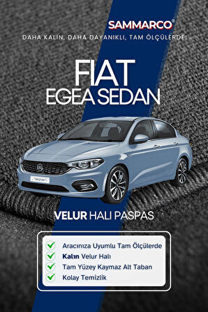 Fiat Egea Sedan Halı Paspas Velur Paspas Kumaş Paspas Oto Paspas