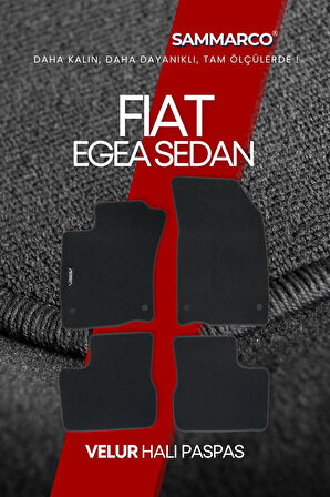 Fiat Egea Sedan Halı Paspas Velur Paspas Kumaş Paspas Oto Paspas