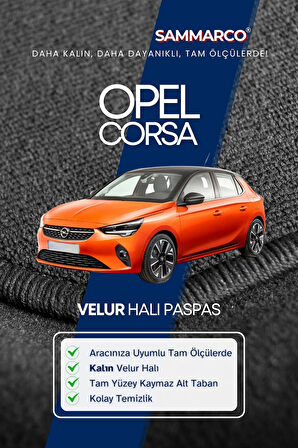 Opel Corsa 2020 Sonrası Halı Paspas Velur Paspas Kumaş Paspas Oto Paspas