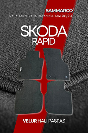Skoda Rapid Halı Paspas Velur Paspas Kumaş Paspas Oto Paspas
