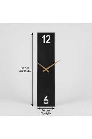 Siyah Metal Duvar Saati Modern Dekoratif Salon Ev Ofis Duvar Saati Lazer Kesim Tasarım 60 cm