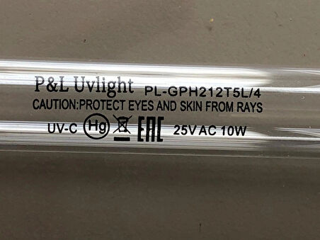 P & L  212 T5/L 4 PIN 10W ULTRAVIYOLE LAMBA 212mm 254NM