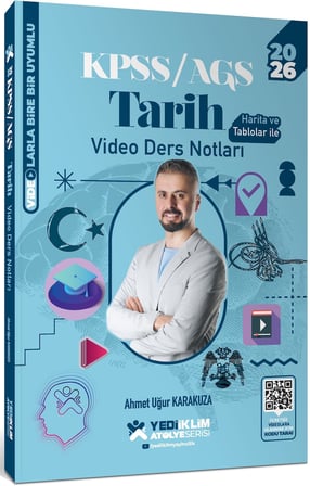 Yediiklim Yayınları 2026 KPSS AGS Atölye Serisi Kültür Tarih Video Ders Notları