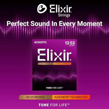 Elixir 013-053 Nanoweb Bronz Akustik Gitar Teli (11182)
