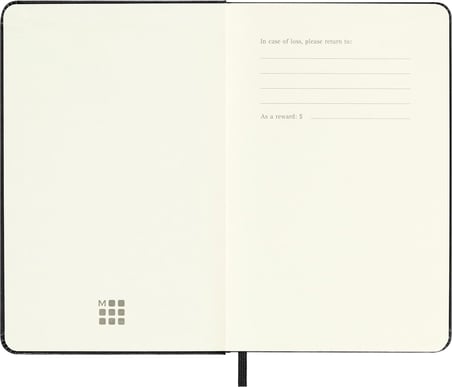 Moleskine Klasik Noktalı Kağıt Defter, Sert Kapaklı ve Lastikli Kapaklı Günlük, Siyah Renkli, Cep Boyu 9 x 14 cm, 192 sayfa