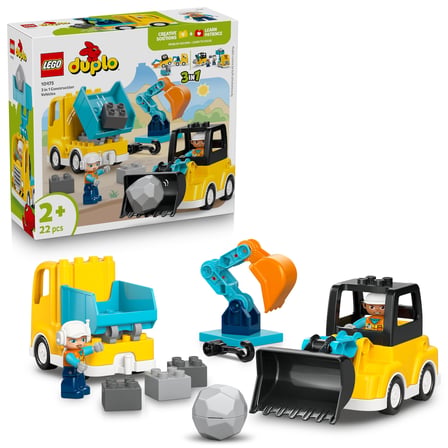 LEGO DUPLO Kasabası 3'ü 1 Arada İnşaat Araçları 10475