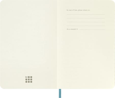 Moleskine Çizgili Mercan Mavisi Defter Cep Boy Yumuşak Kapak