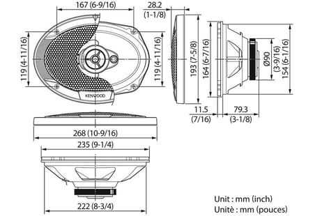 Kenwood KFC-S6976EX 500 W 16x24 cm Oto Hoparlör