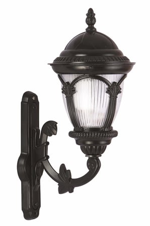 AVONNI BAP-68052-BSY-M1 Siyah Elektrostatik Toz Boyalı Dış Mekan Aydınlatma, E27, Aluminyum, Polikarbon Cam, 35x25cm