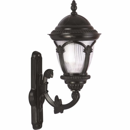 AVONNI BAP-68052-BSY-M1 Siyah Elektrostatik Toz Boyalı Dış Mekan Aydınlatma, E27, Aluminyum, Polikarbon Cam, 35x25cm