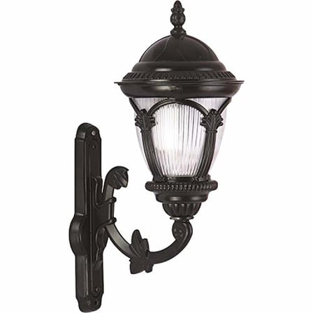 AVONNI BAP-68052-BSY-M1 Siyah Elektrostatik Toz Boyalı Dış Mekan Aydınlatma, E27, Aluminyum, Polikarbon Cam, 35x25cm