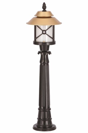 Avonni BSU-68049-BSA-BOP Sarı/Siyah Elektrostatik Toz Boyalı Dış Mekan Aydınlatma, E27, Aluminyum, Polikarbon Cam, 30 Cm