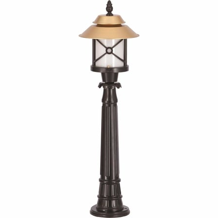 Avonni BSU-68049-BSA-BOP Sarı/Siyah Elektrostatik Toz Boyalı Dış Mekan Aydınlatma, E27, Aluminyum, Polikarbon Cam, 30 Cm