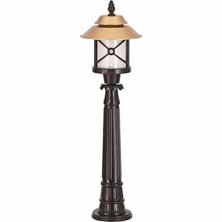 Avonni BSU-68049-BSA-BOP Sarı/Siyah Elektrostatik Toz Boyalı Dış Mekan Aydınlatma, E27, Aluminyum, Polikarbon Cam, 30 Cm