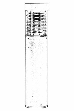 AVONNI BSU-68154-BSY-B Siyah Elektrostatik Toz Boyalı Dış Mekan Aydınlatma, E27, Aluminyum, Polikarbon Cam, 16cm