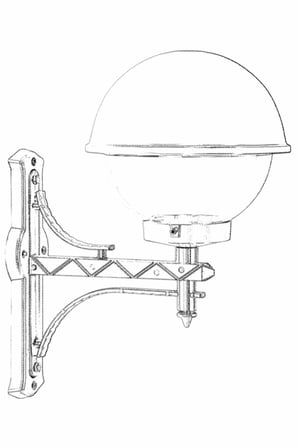 AVONNI BAP-68060-BSA-M1-OP Sarı Elektrostatik Toz Boyalı Dış Mekan Aydınlatma, E27, Aluminyum, Polikarbon Cam, 40cm