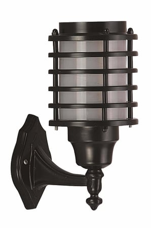 AVONNI BAP-68128-BSY Siyah Elektrostatik Toz Boyalı Dış Mekan Aydınlatma, E27, Aluminyum, Polikarbon Cam, 25cm