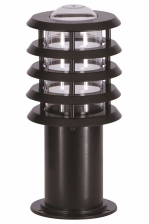 AVONNI BSU-68150-BSY-K Siyah Elektrostatik Toz Boyalı Dış Mekan Aydınlatma, E27, Aluminyum, Polikarbon/ Cam, 16cm