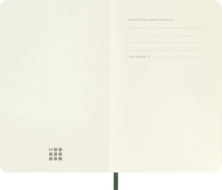 Moleskine Klasik Boş Not Defteri (Softcover elastik kilitli, boyut A6 9 x 14, 192 sayfa) myrte yeşili