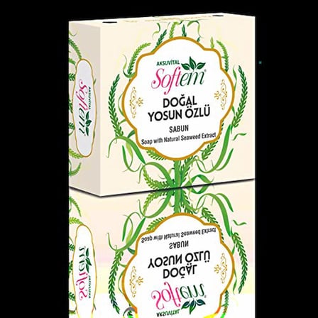 Softem Doğal Yosun Özlü Sabun 130G | Sıkılaştırıcı ve Arındırıcı Etki | Yosun Mineralli Sabun | Paraben ve Renklendirici İçermez, Doğal Bakım, Cilt Sıkılaştırıcı
