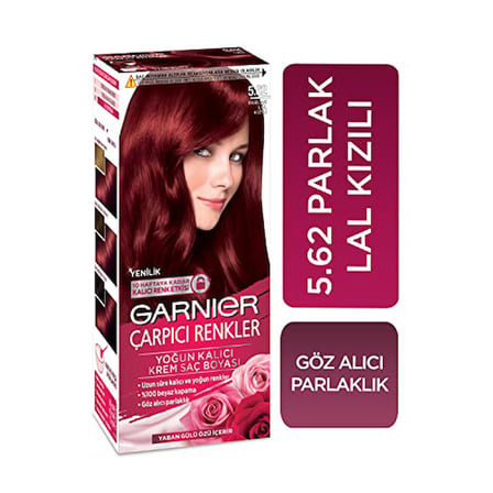 Garnier Çarpıcı Renkler Saç Boyası 5.62 Parlak Lal Kızılı