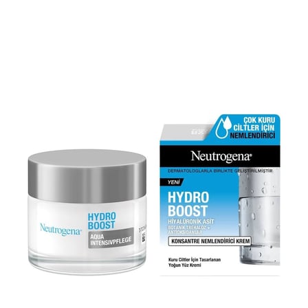 Neutrogena Hydro Boost Water Jel Nemlendirici Normal Ciltler için 50 ml— Hyalüronik asit içeren, tüm cilt tipleri için nemlendirici krem — Taze ve ışıltılı bir görünüm için nemlendirici jel