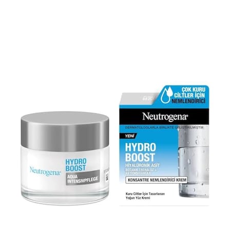 Neutrogena Hydro Boost Water Jel Nemlendirici Normal Ciltler için 50 ml— Hyalüronik asit içeren, tüm cilt tipleri için nemlendirici krem — Taze ve ışıltılı bir görünüm için nemlendirici jel