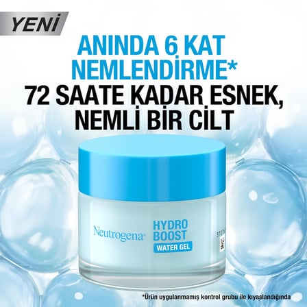 Neutrogena Hydro Boost Water Jel Nemlendirici Normal Ciltler için 50 ml— Hyalüronik asit içeren, tüm cilt tipleri için nemlendirici krem — Taze ve ışıltılı bir görünüm için nemlendirici jel