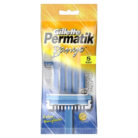 Gillette Permatik Banyo Kullan At Erkek Tıraş Bıçağı 5 Adet