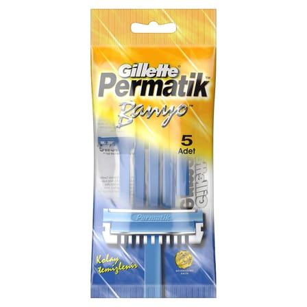 Gillette Permatik Banyo Kullan At Erkek Tıraş Bıçağı 5 Adet