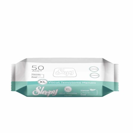 Sleepy Sensitive Vücut Temizleme Mendili 50 Yaprak