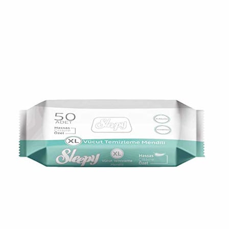 Sleepy Sensitive Vücut Temizleme Mendili 50 Yaprak