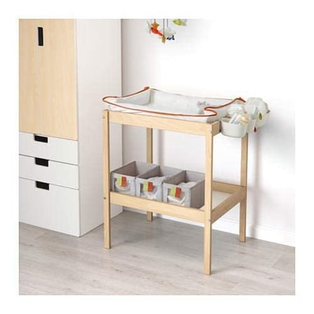 IKEA Snıglar Bebek Alt Değiştirme Masası MeridyenDukkan Kayın Görünümlü, 72x53 cm