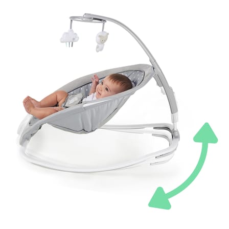 Ingenuity 2si 1 Arada Hafif Bebek Salıncağı ve Hoppala (0-30 Ay, 18 Kiloya Kadar) - Yemek Zamanı Matı, Titreşimler ve Sesler