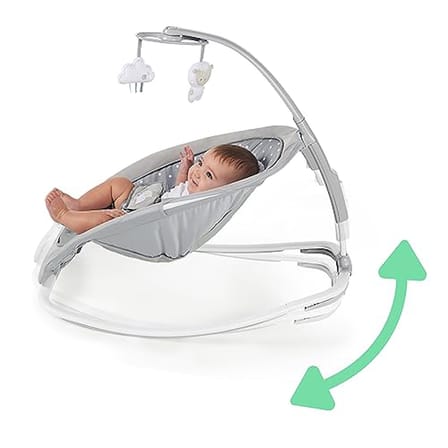 Ingenuity 2si 1 Arada Hafif Bebek Salıncağı ve Hoppala (0-30 Ay, 18 Kiloya Kadar) - Yemek Zamanı Matı, Titreşimler ve Sesler