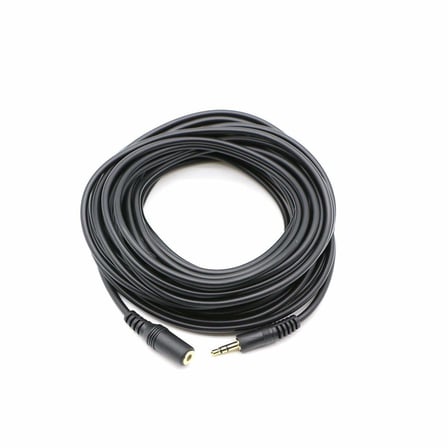 Alfais Al-4807 3.5 mm Kulaklık Ekleme Uzatma Kablosu Dişi Erkek, Siyah, 10 Metre