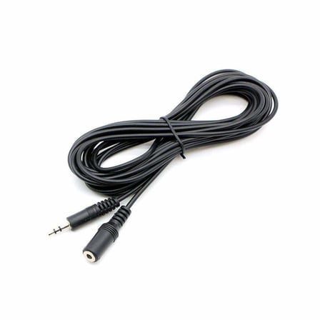 Alfais Al-4807 3.5 mm Kulaklık Ekleme Uzatma Kablosu Dişi Erkek, Siyah, 10 Metre