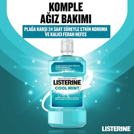 listerine cool mint ağız bakım suyu 1000 ml