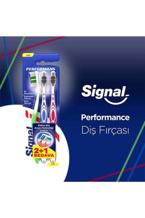 Signal Performans Etkin Diş Temizliği 2+1 Orta Diş Fırçası