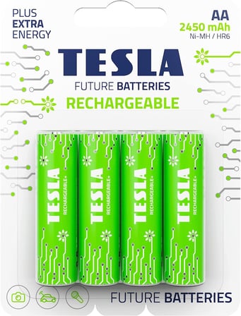 Tesla Şarj edilebilir pil AA (HR06, kurşun kalem pil, blister) 4 adet