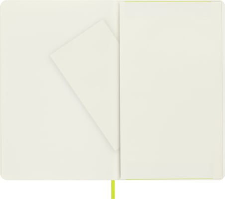 Moleskine - Klasik not defteri, boş sayfalar, yumuşak kapak ve elastik kilit, boyut 13 x 21 cm, limon yeşili, 240 sayfa