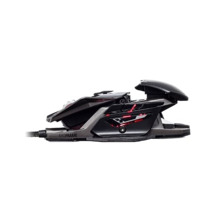 MAD CATZ Otantik R.A.T. PRO X3 kablolu Oyun Faresi, 3 Kaydırma Tekerleği Halka Seçenekleri, Ekstra aksesuarlarla, 10 kullanıcı profili için yerleşik bellek, Karbon Fiber Başparmak Dayanakları, Siyah