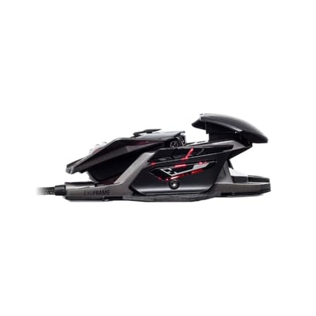MAD CATZ Otantik R.A.T. PRO X3 kablolu Oyun Faresi, 3 Kaydırma Tekerleği Halka Seçenekleri, Ekstra aksesuarlarla, 10 kullanıcı profili için yerleşik bellek, Karbon Fiber Başparmak Dayanakları, Siyah