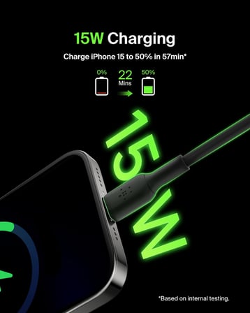 Belkin USB-C Kablosu (Boost Charge USB-C-USB Kablosu, Note10, S10, Pixel 4, iPad Pro, Switc
