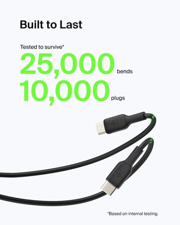 Belkin USB-C Kablosu (Boost Charge USB-C-USB Kablosu, Note10, S10, Pixel 4, iPad Pro, Switc