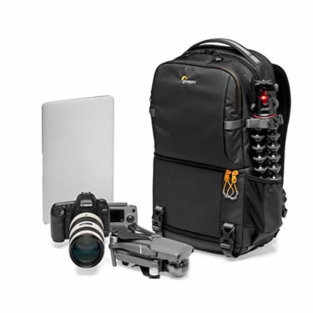 Lowepro Fastpack BP 250 AW III - Refelx DSLR Kamera için sırt çantası aynasız, QuickDoor erişimli, 13 inç dizüstü bilgisayar bölmesi, Nikon D850, 300D Ripstop kameraları için, siyah