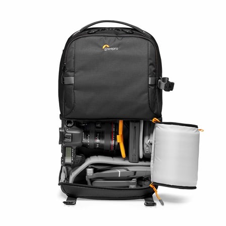 Lowepro Fastpack BP 250 AW III - Refelx DSLR Kamera için sırt çantası aynasız, QuickDoor erişimli, 13 inç dizüstü bilgisayar bölmesi, Nikon D850, 300D Ripstop kameraları için, siyah